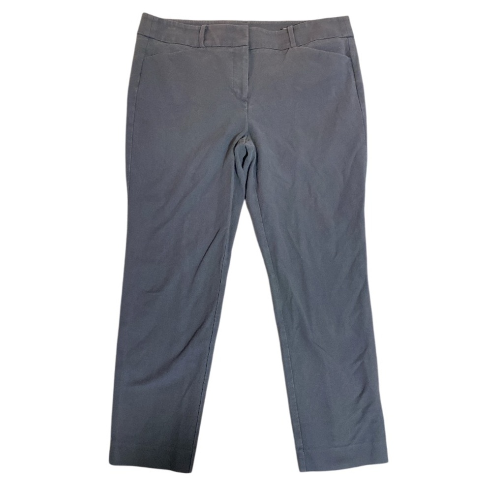 LOFT Marisa Modern Fit Blue Grey Gray Skinny Slacks Chinos - Size 12